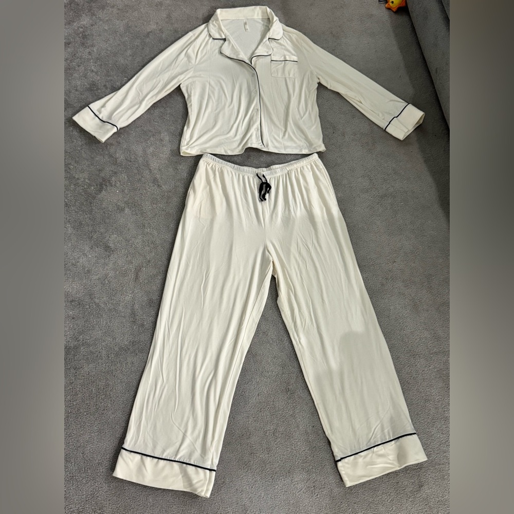 Cream Pajama Set